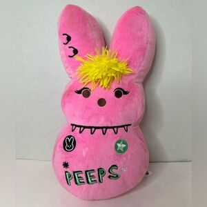 Peeps Elmo Plush Rock Bunny 16in Stuffed Animal Easter